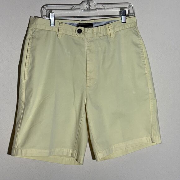 Orvis Other - Orvis Mens Shorts 32x8.5 Yellow Flat Front Chinos Preppy